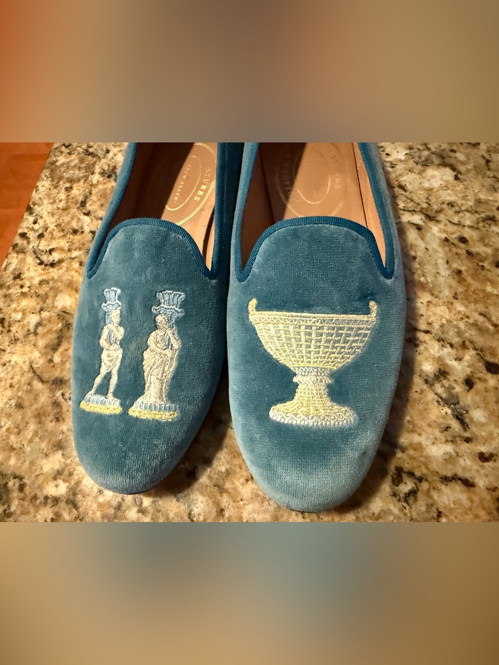 Stubbs and wootton velvet loafers